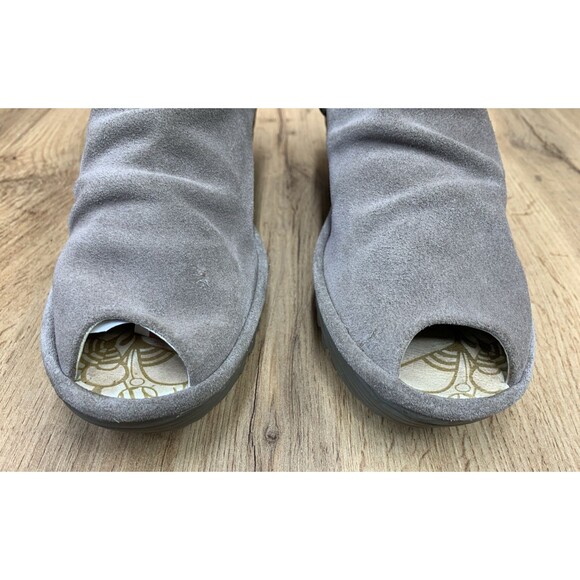 Fly London Yema Women’s EU 38 US 7.5 Ankle Bootie Wedge Heel Laced Back - Picture 6 of 16